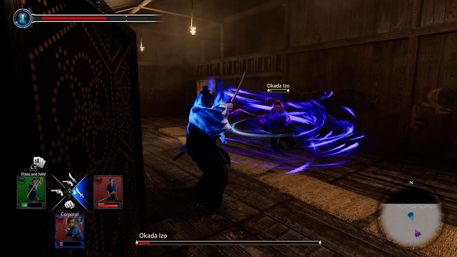 Like A Dragon Ishin, Chapter 5, Izo using his new tornado attack