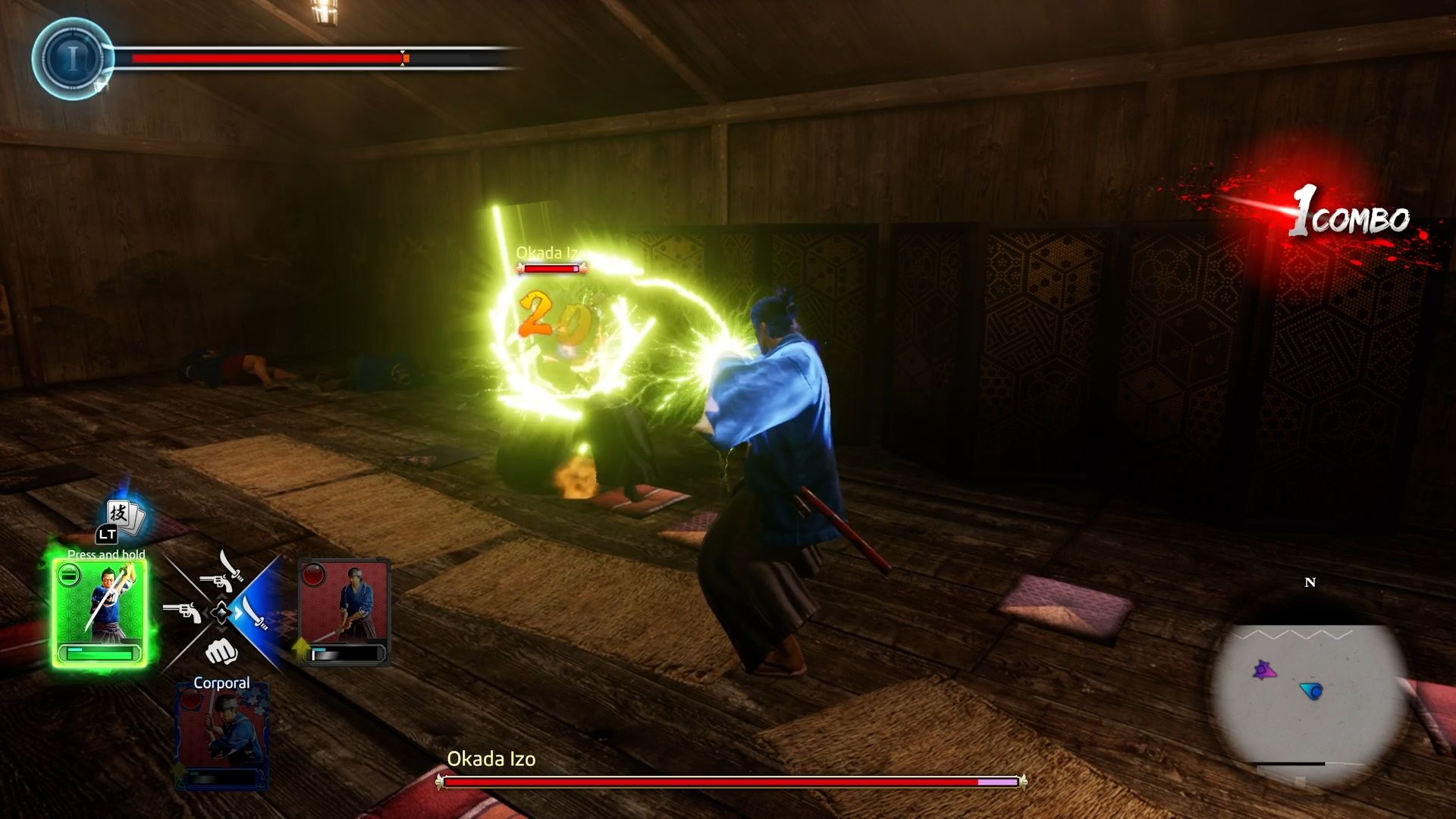 Like A Dragon Ishin, Chapter 5, Shocking Izo with a trooper ability