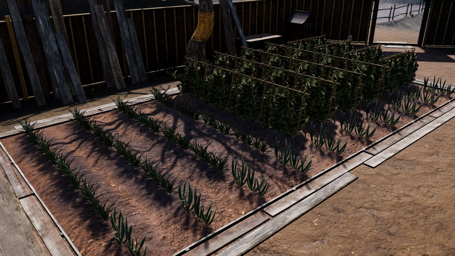 Like A Dragon Ishin, crops growing on the farm