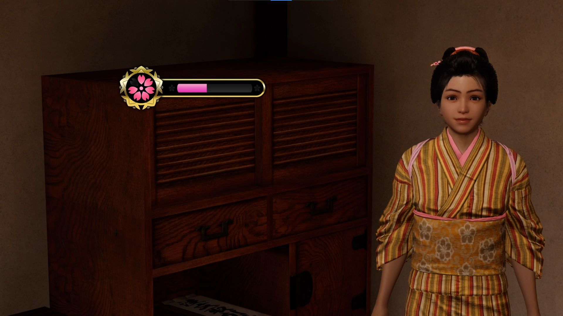 Like A Dragon Ishin, Haruka's trust meter grows