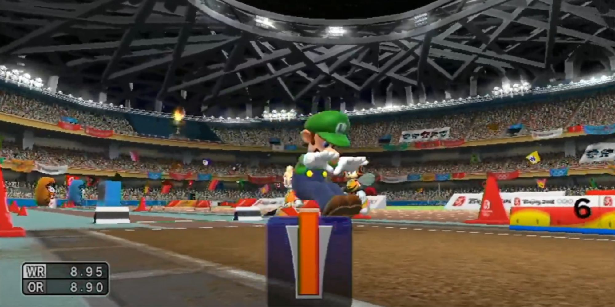 Luigi Longjumping in Mario and Sonic at the Olympic Games On The Wii