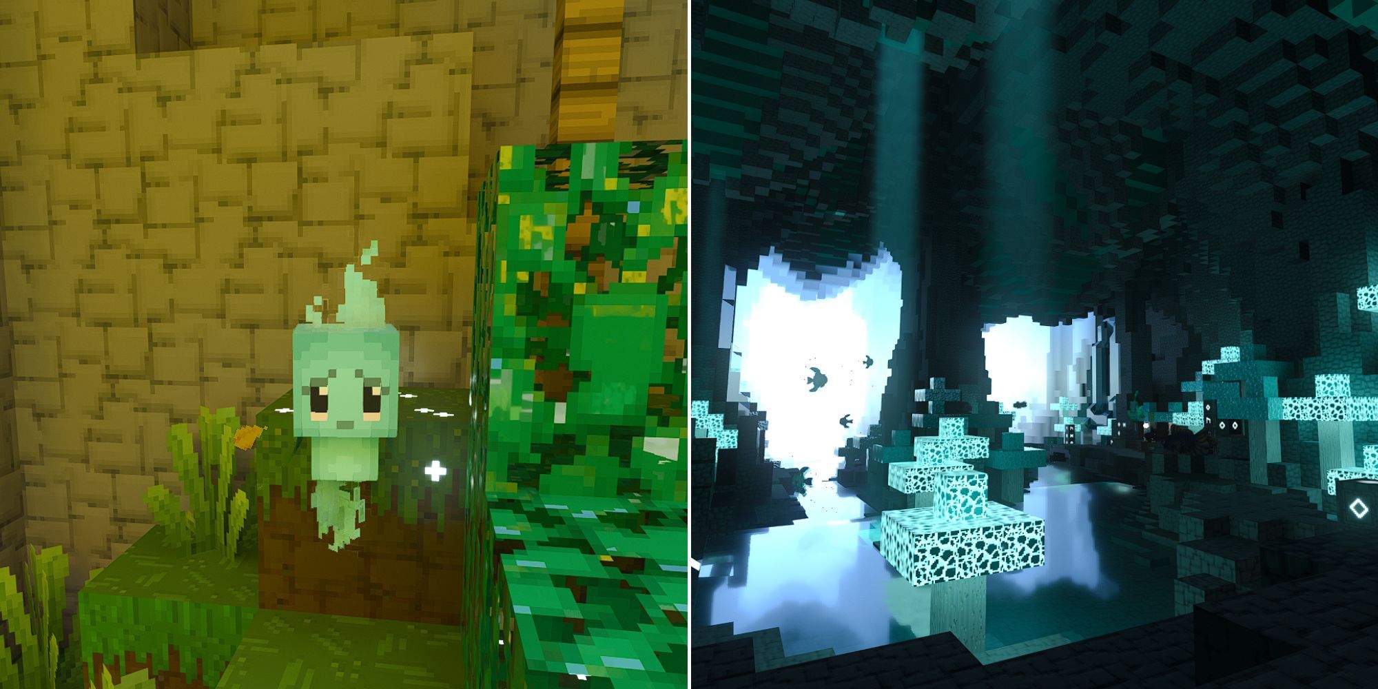 Meeting a scared young spirit and a mysterious cave system in the minecraft adventure map A Spirit's Journey