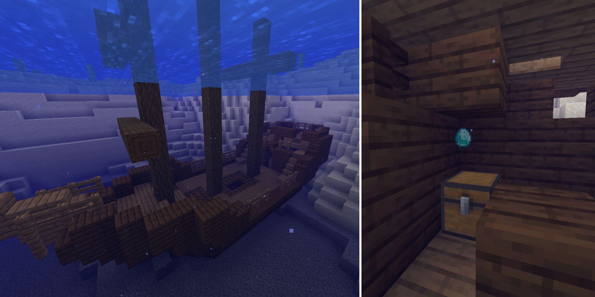 Minecraft Shipwreck and loot chest