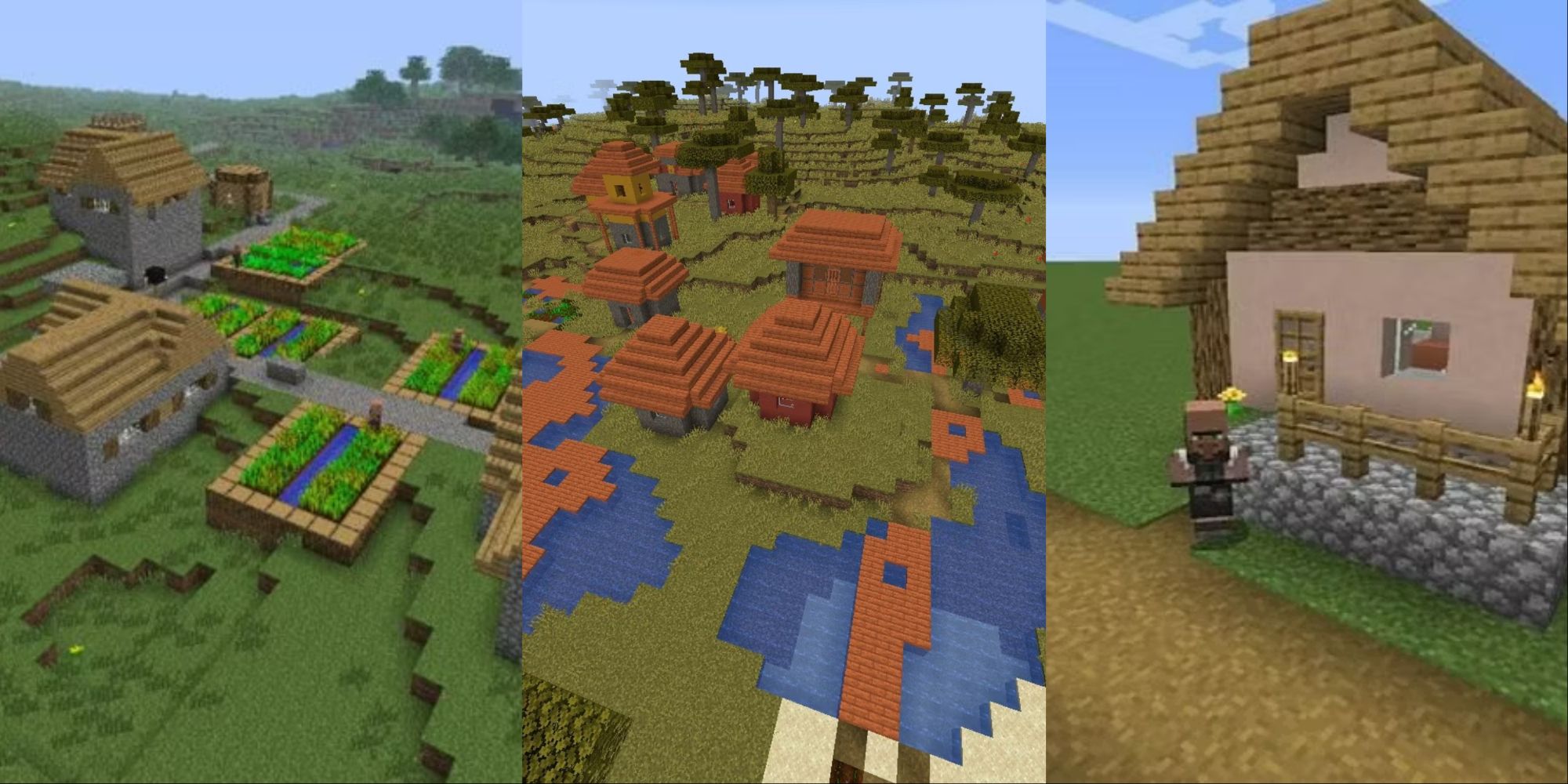 Minecraft villages and houses
