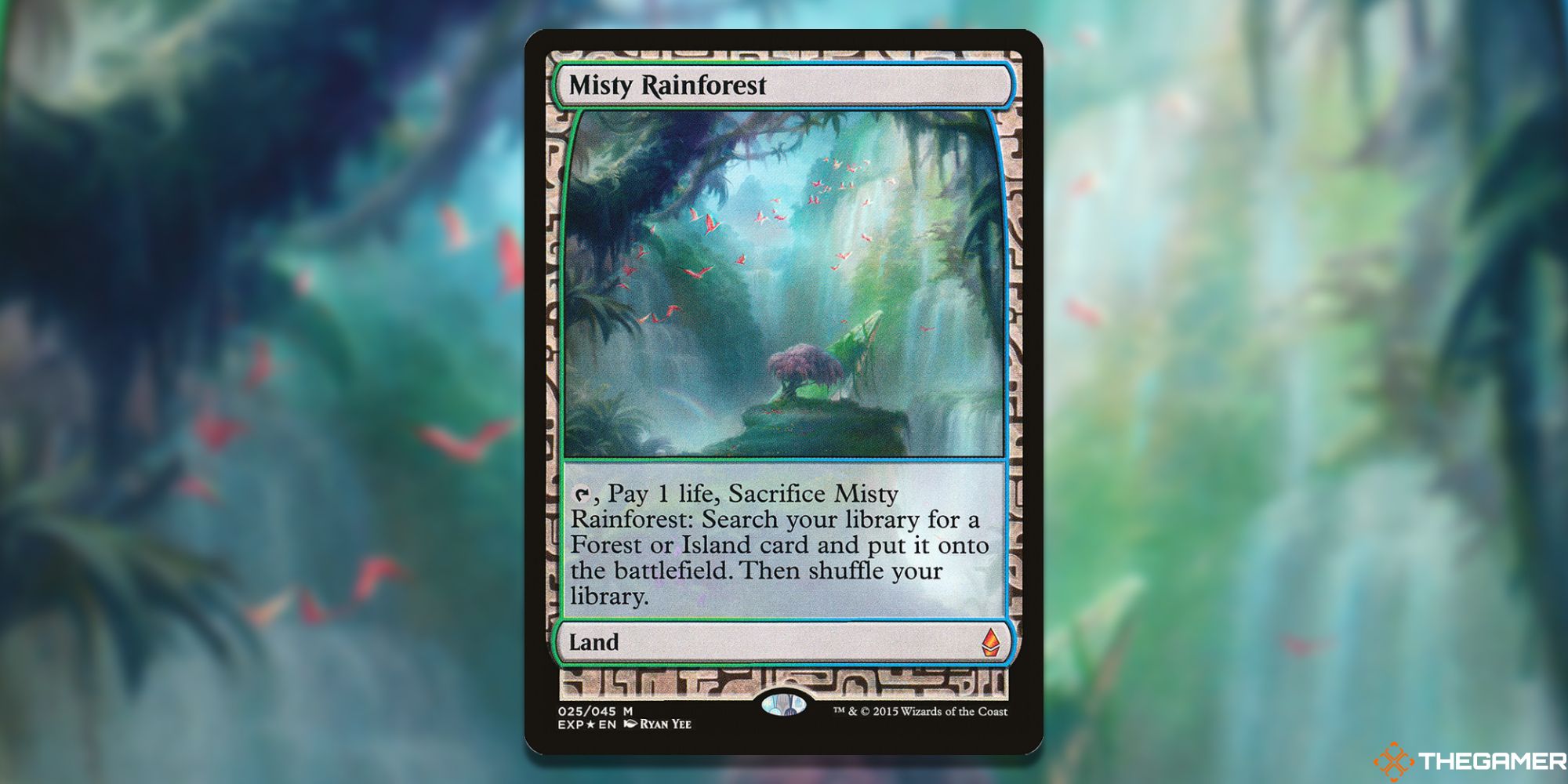 FOIL Misty Rainforest from Zendikar Expedition Magic the Gathering Proxy