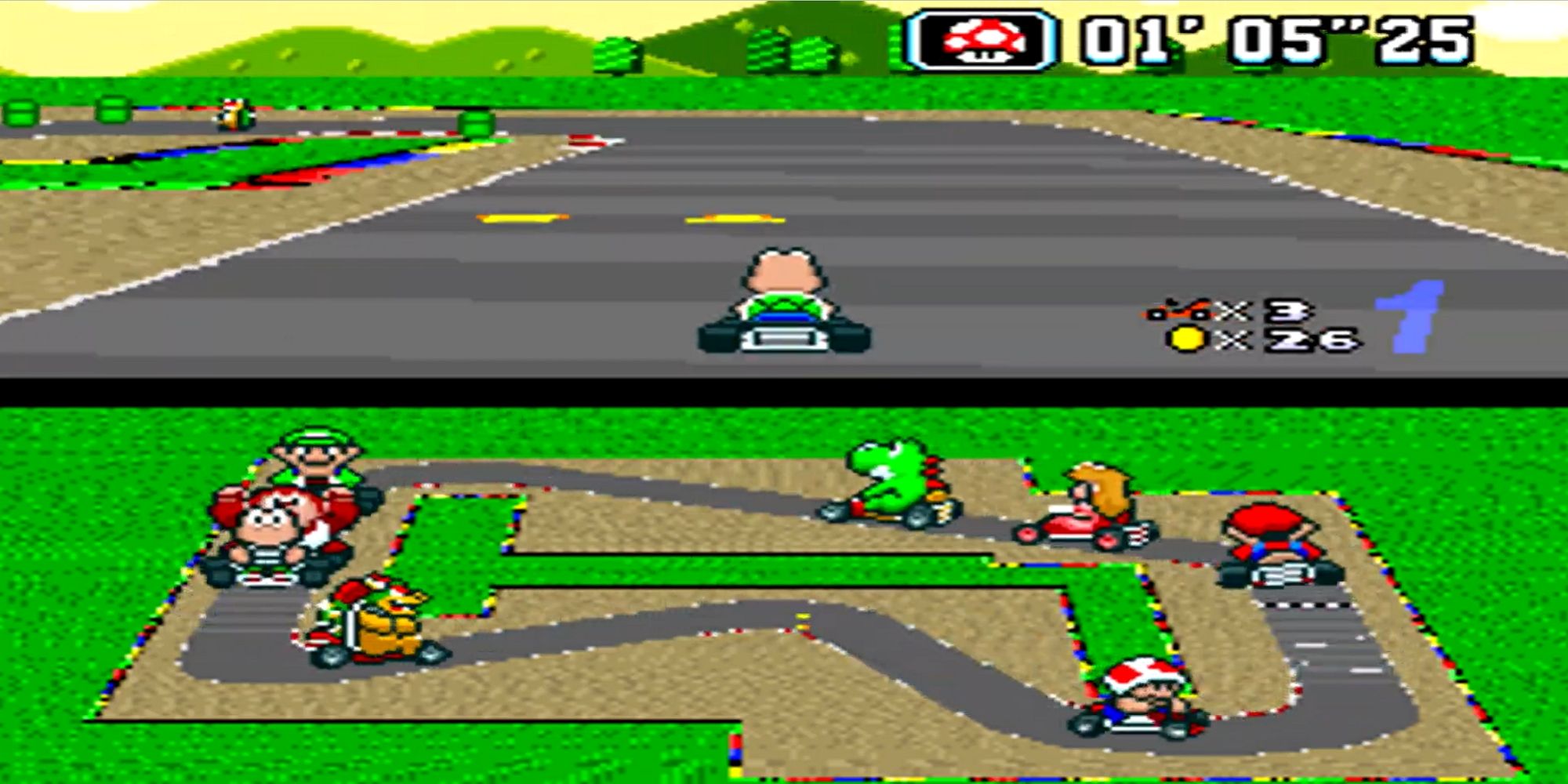 Koopa Troopa in Super Mario Kart (SNES)