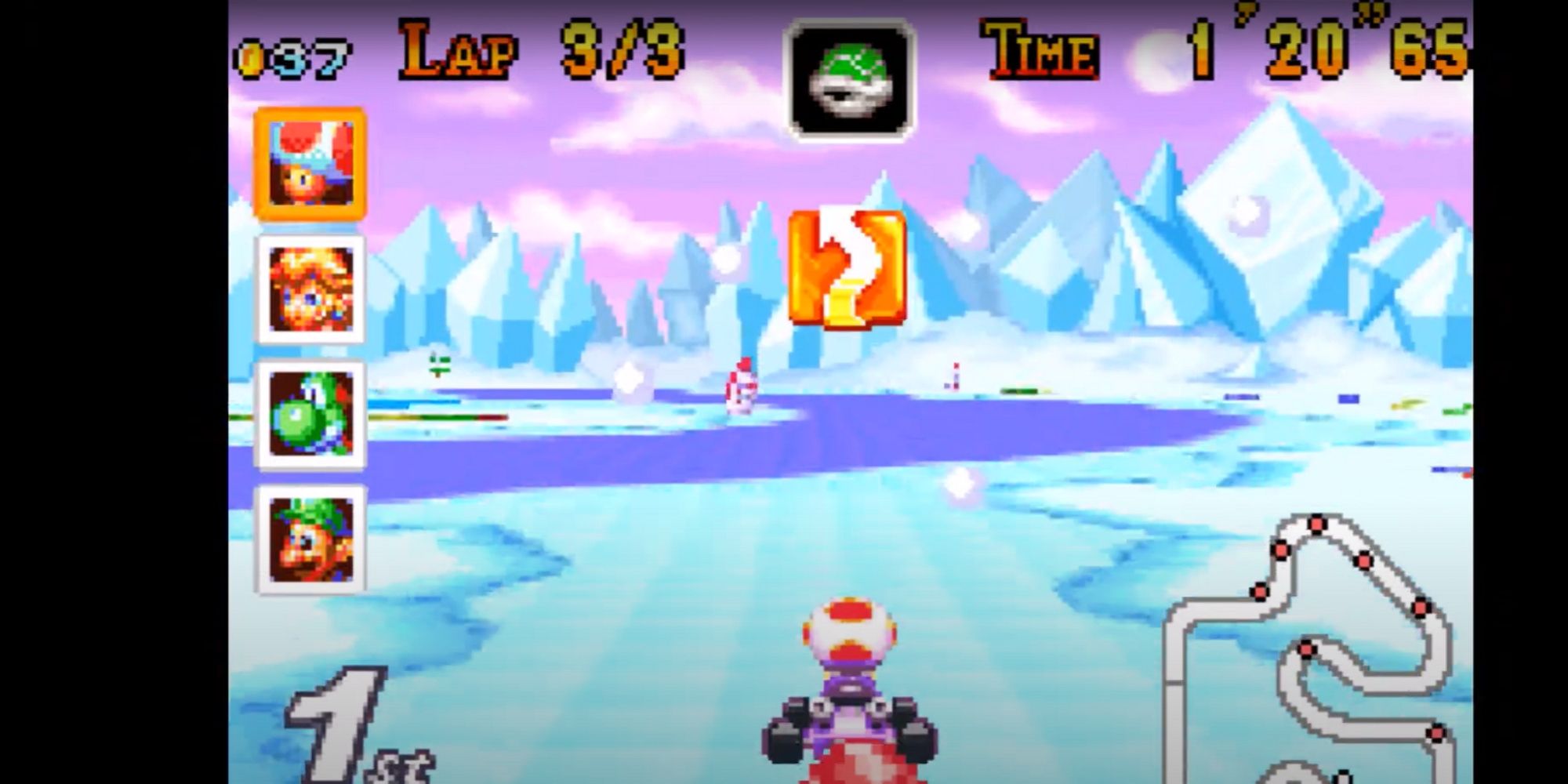 Toad in Mario Kart: Super Circuit (Gameboy Advance)