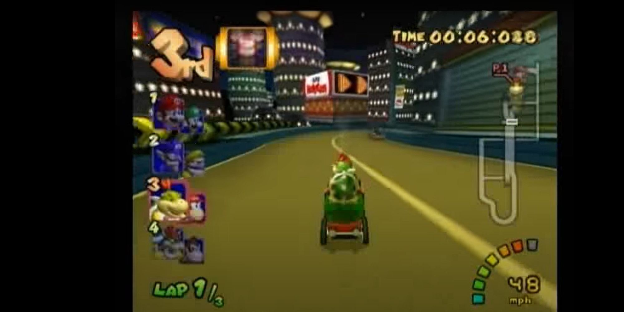 Bowser Jr and Diddy King in Mario: Kart Double Dash: (GameCube)