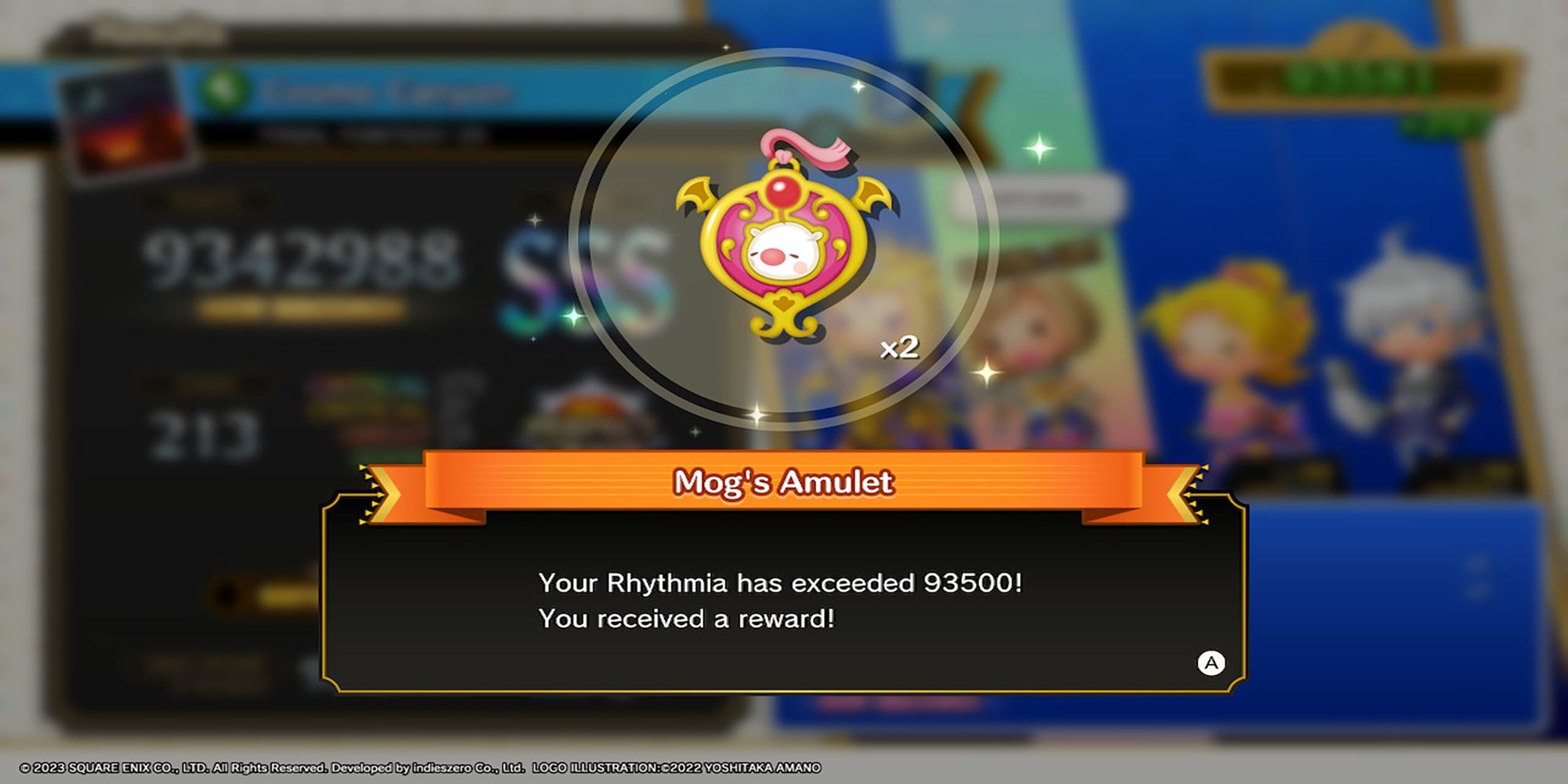Mog's Amulet, a pink locket with a moogle's face on it, from Theatrhythm Final Bar Line.