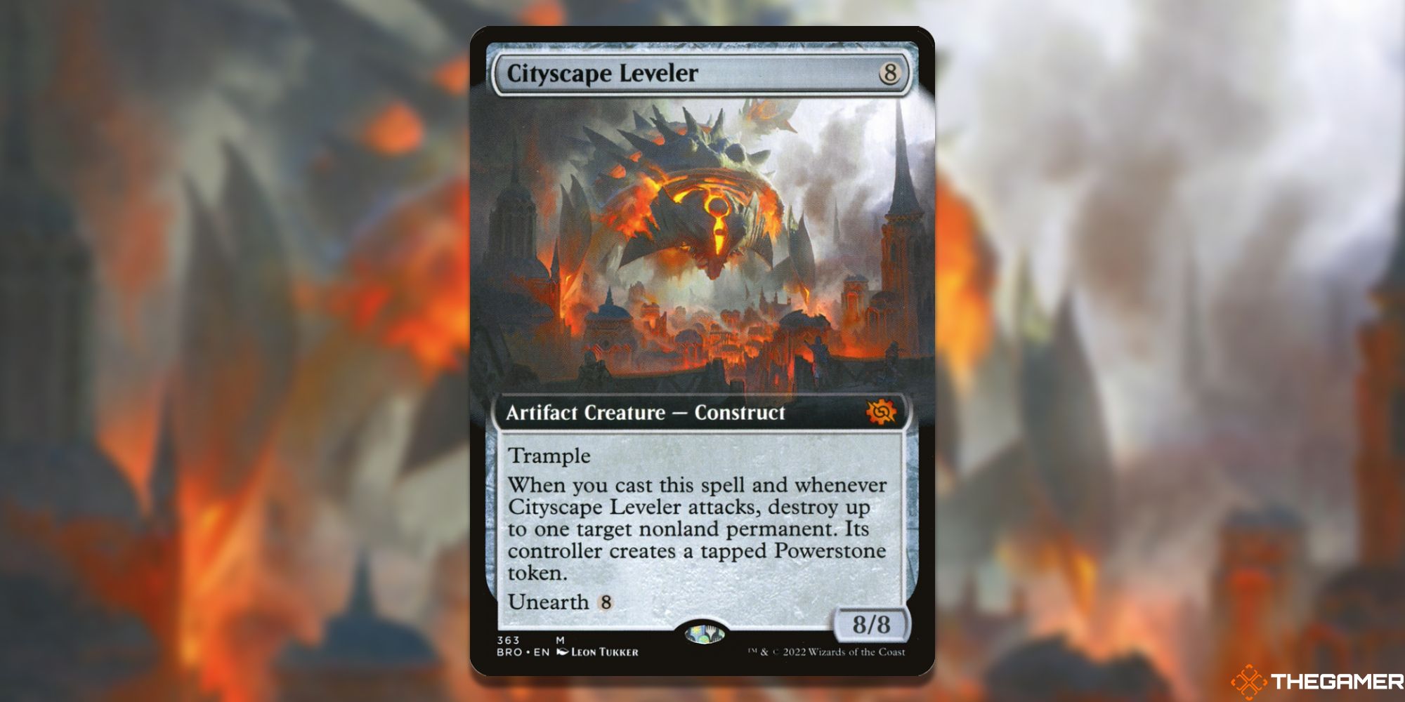 Image of the Cityscape Leveler card in Magic: The Gathering, with art by Leon Tukker