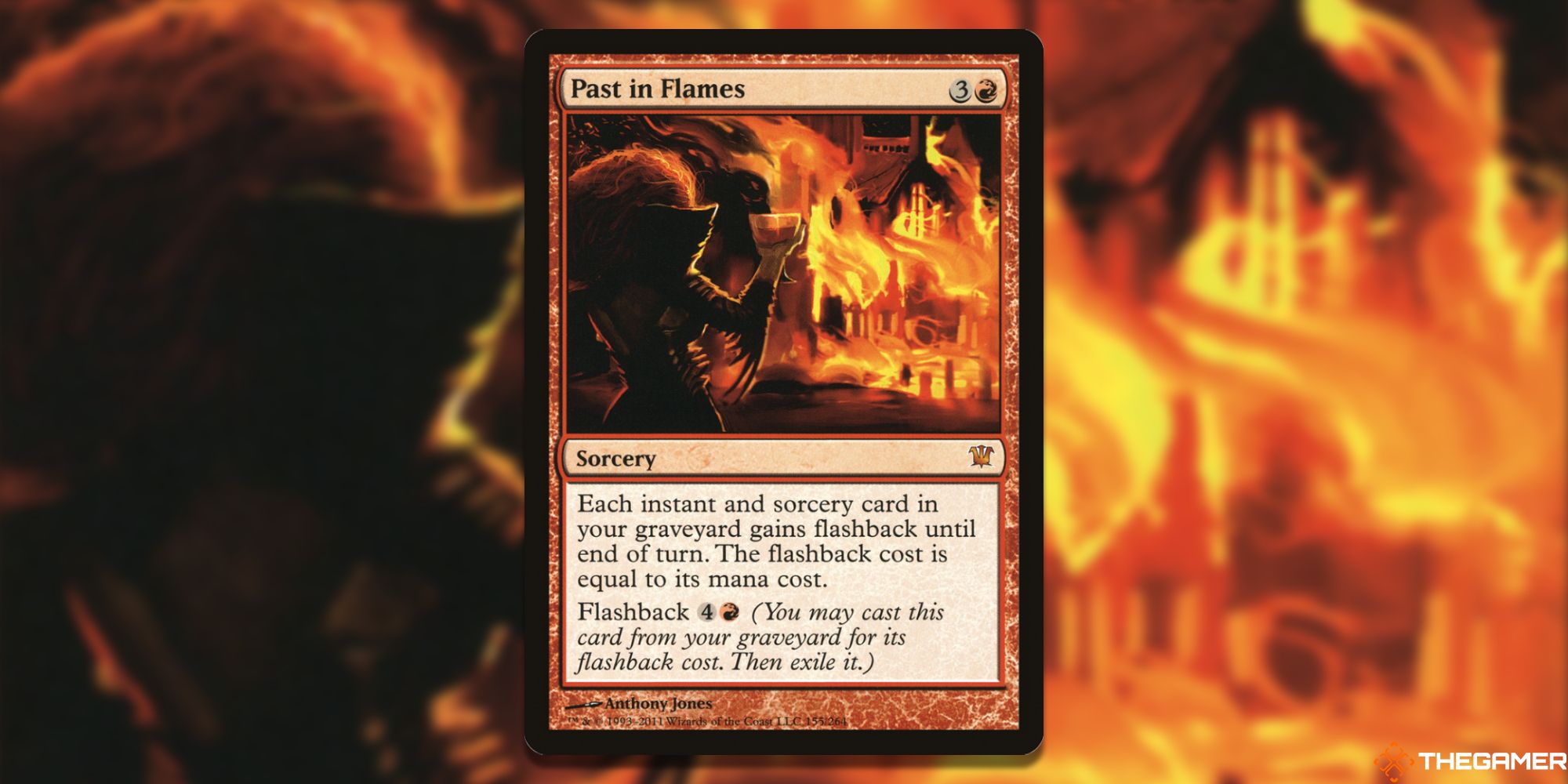 Image of the Past in Flames card in Magic: The Gathering, with art by Anthony Jones