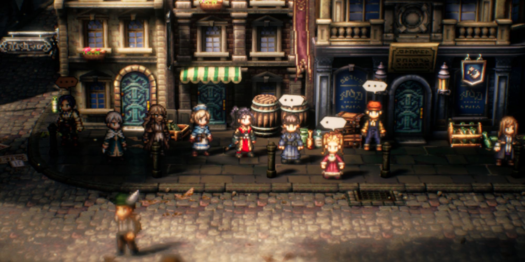 Octopath Traveler 2, Hikari about to challenge the Tutor in New Delsta