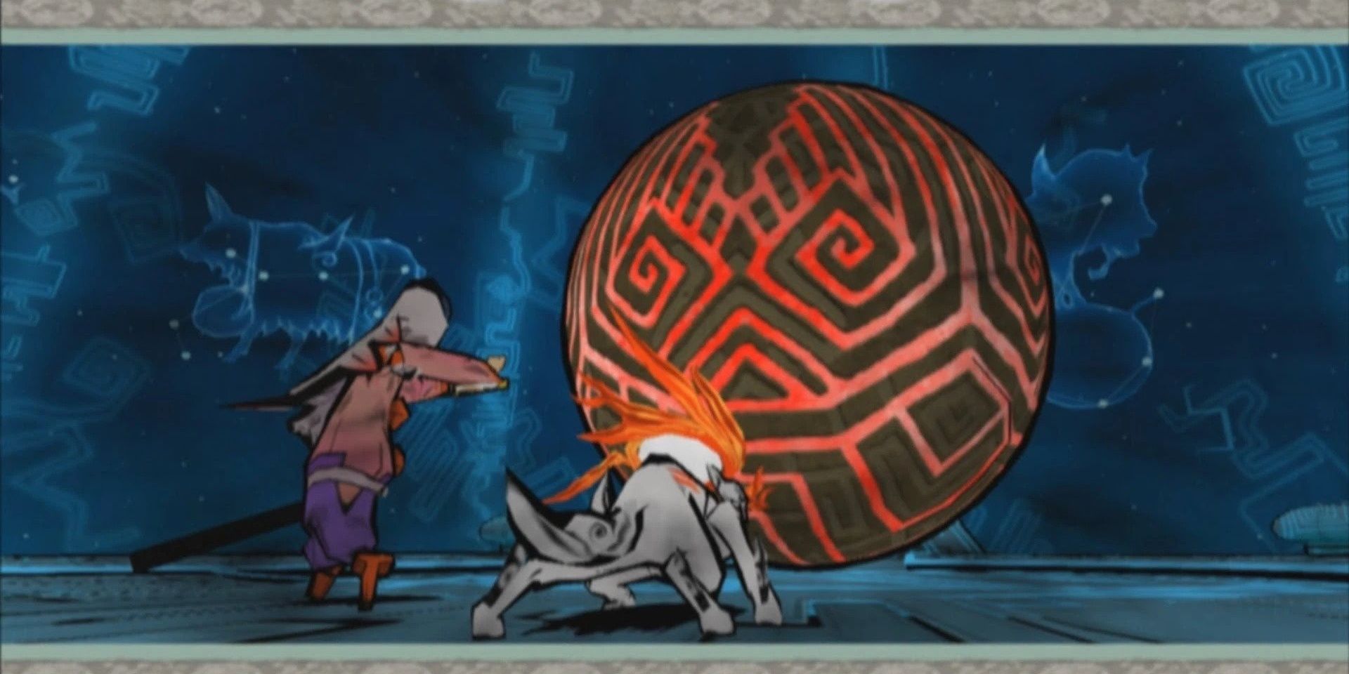 Okami Yami Final Boss As A Ball with red lines Cropped