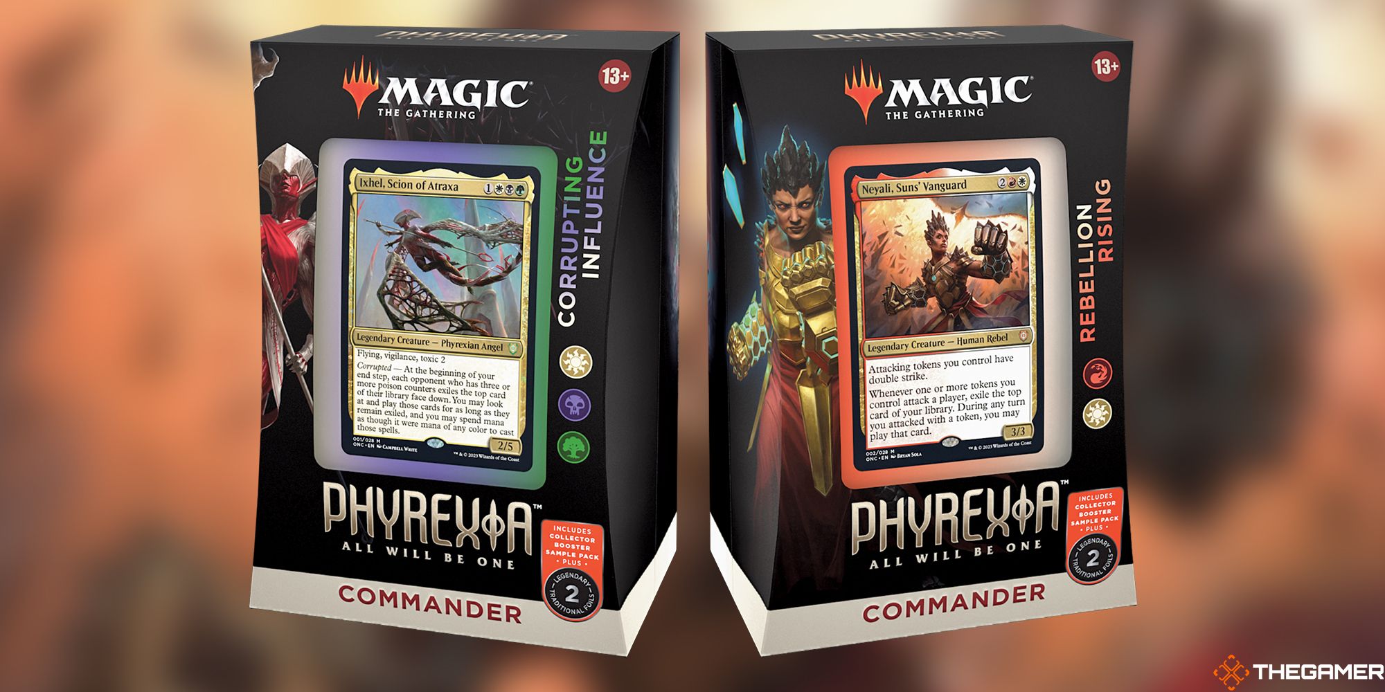 The two Phyrexia: All Will Be One Commander Decks