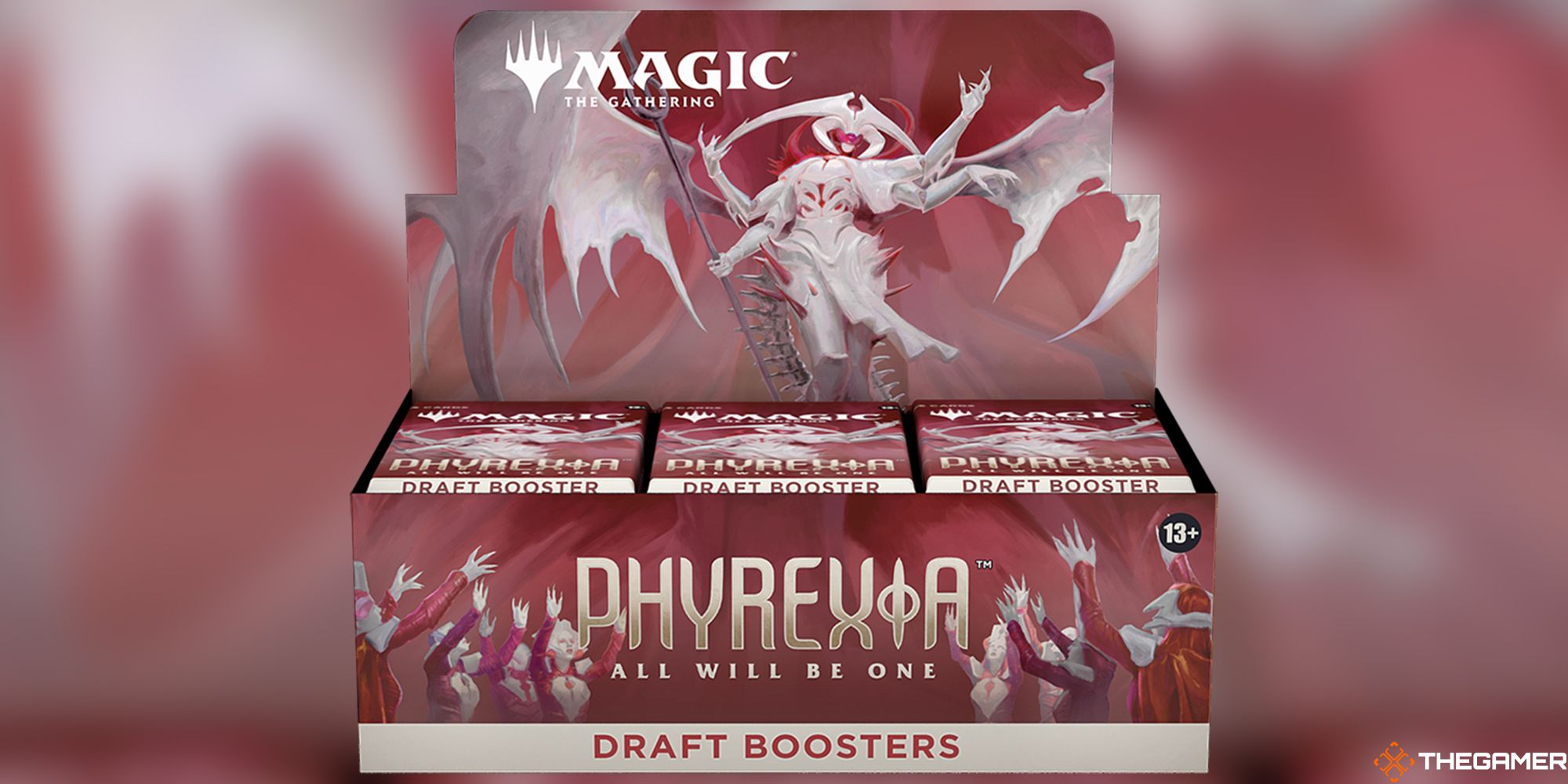 A Draft booster box for Phyrexia: All Will Be One