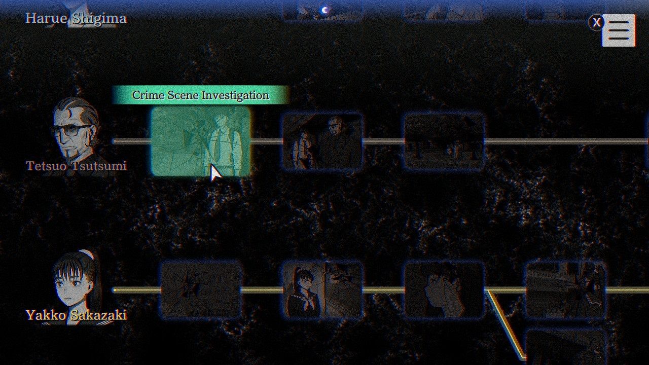 Paranormasight The Seven Mysteries of Honjo - Story Chart screen