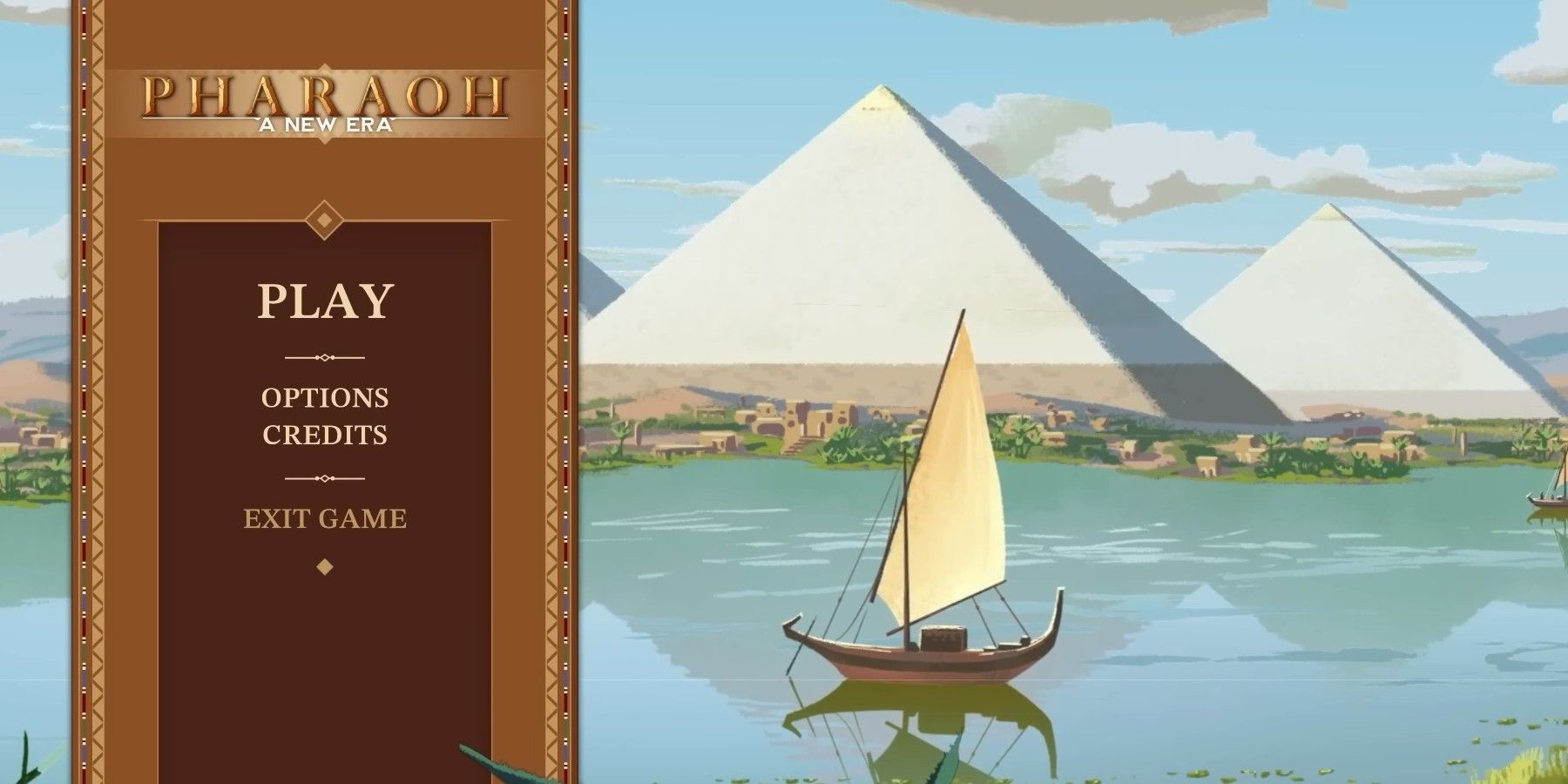 pharaoh a new era main menu