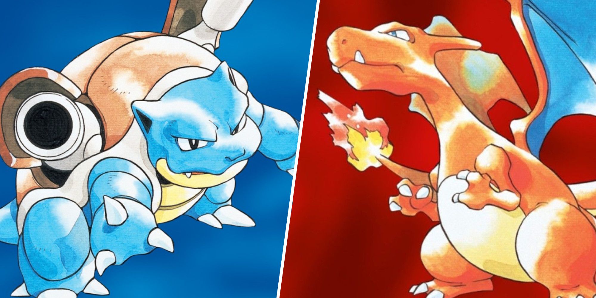 Blastoise and Charizard from Pokemon Red and Blue