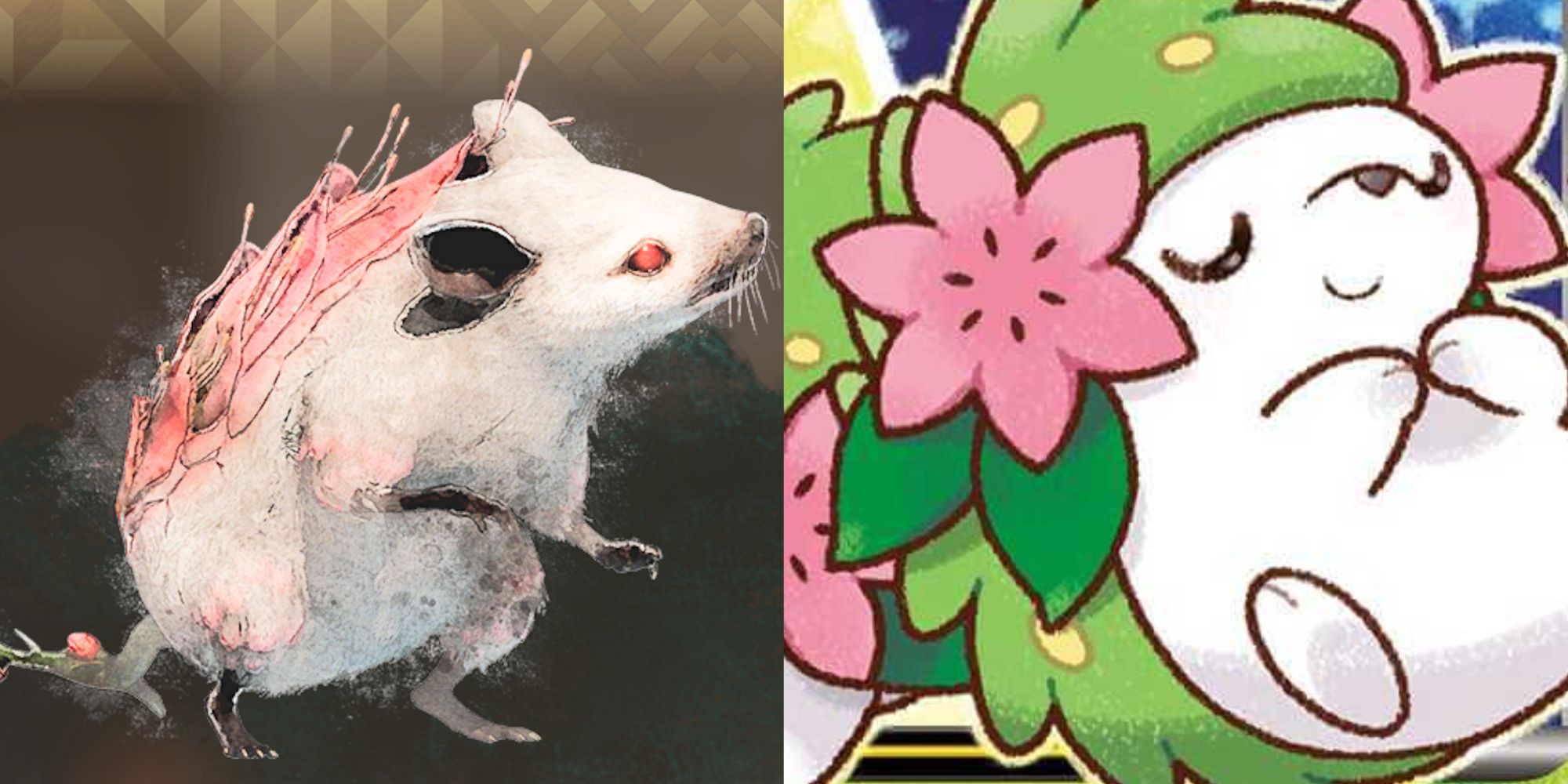ragetail pup from wild hearts and mythical pokemon shaymin