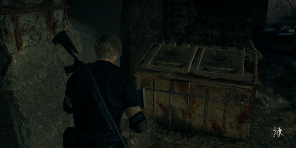 a dumpster containing a golden bangle in resident evil 4 remake