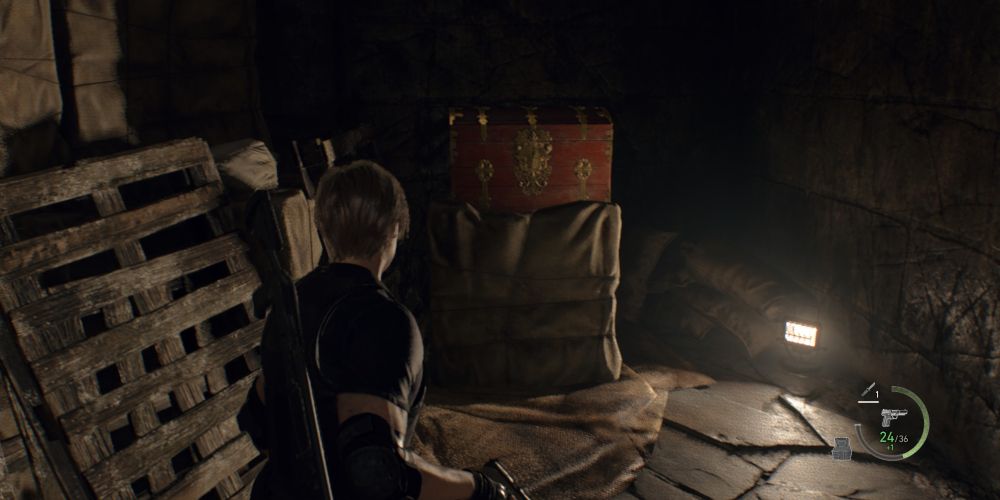 the first treasure chest in the clock tower in resident evil 4 remake