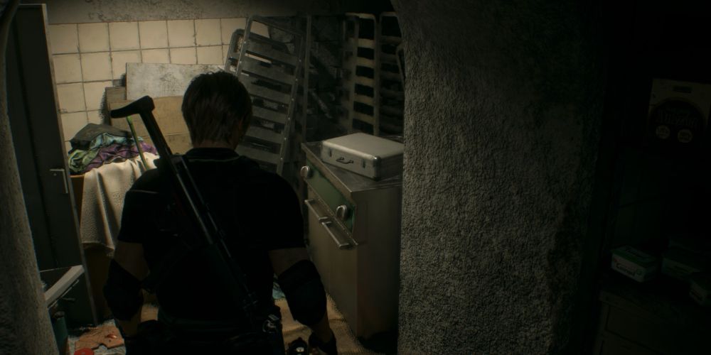 a briefcase on top of a stove in resident evil 4 remake