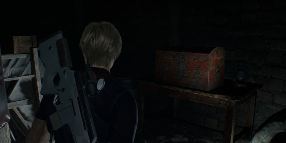 the treasure chest outside of specimen storage in resident evil 4 remake