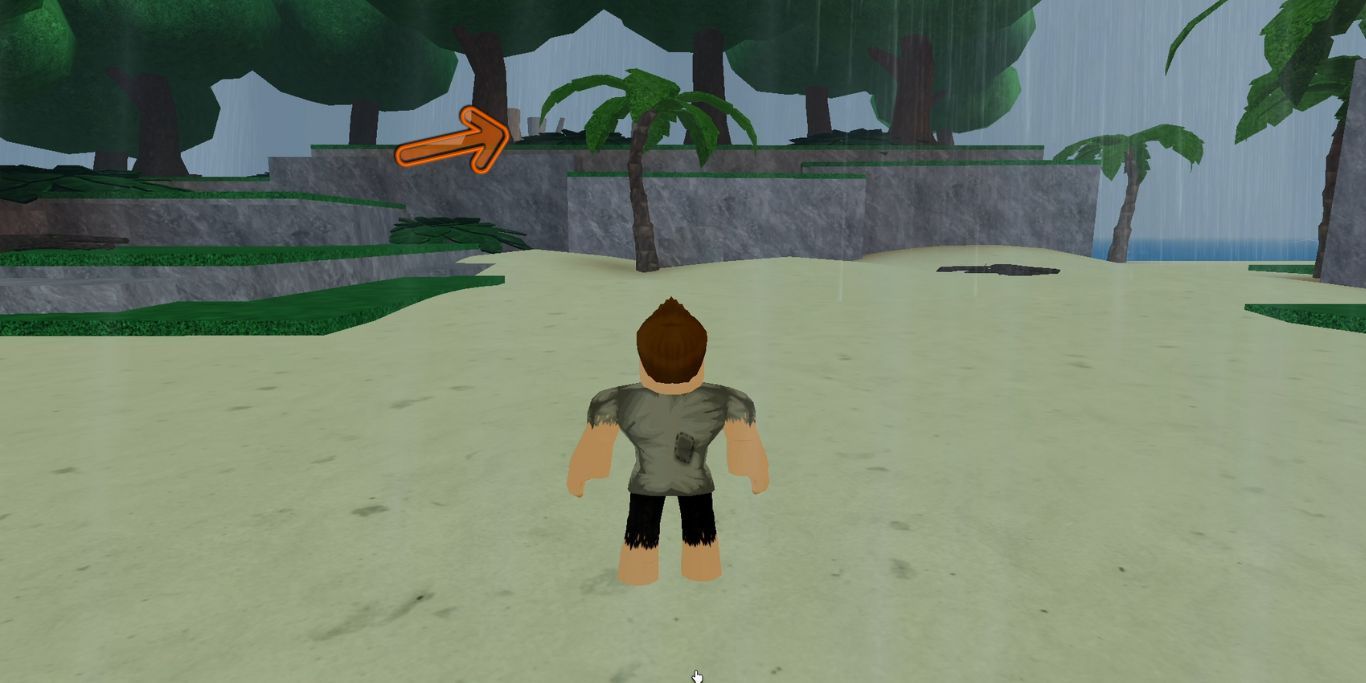 Roblox Зеленая зона Arcane Odyssey вокруг пляжа