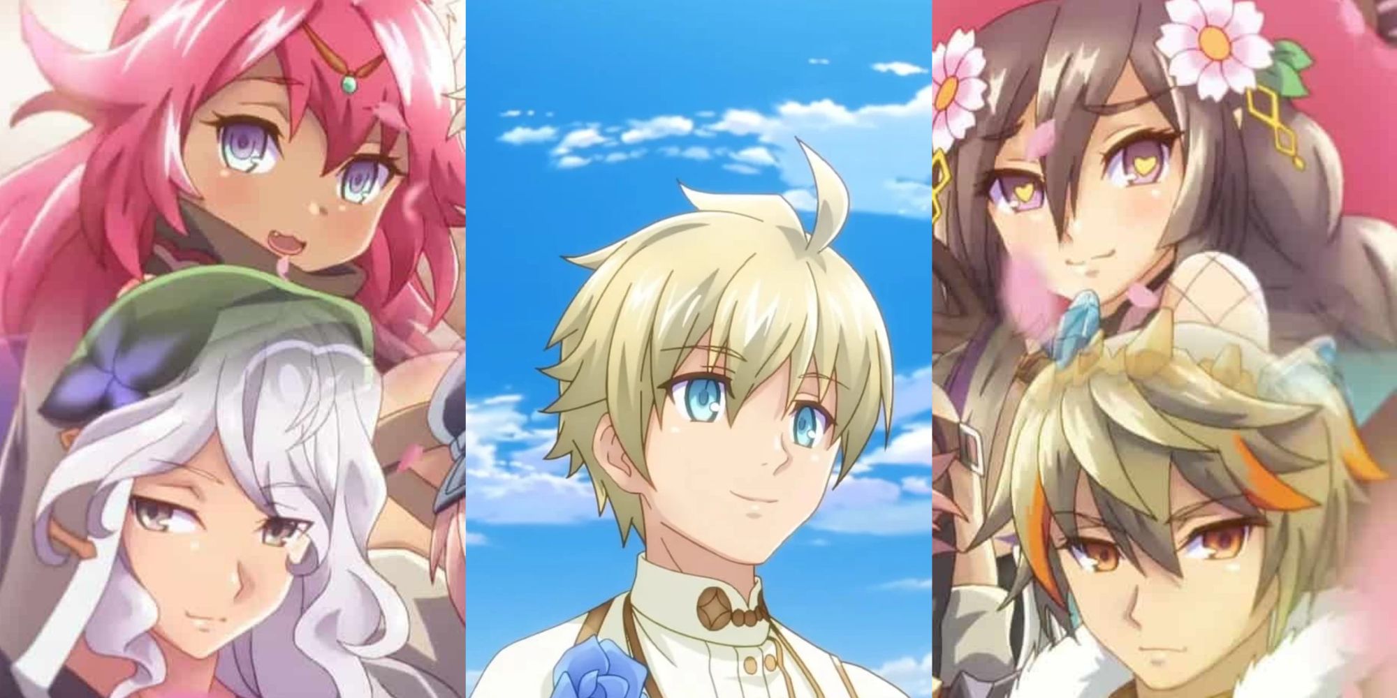 Rune Factory 5 Marraige Candidates with the PC in the middle