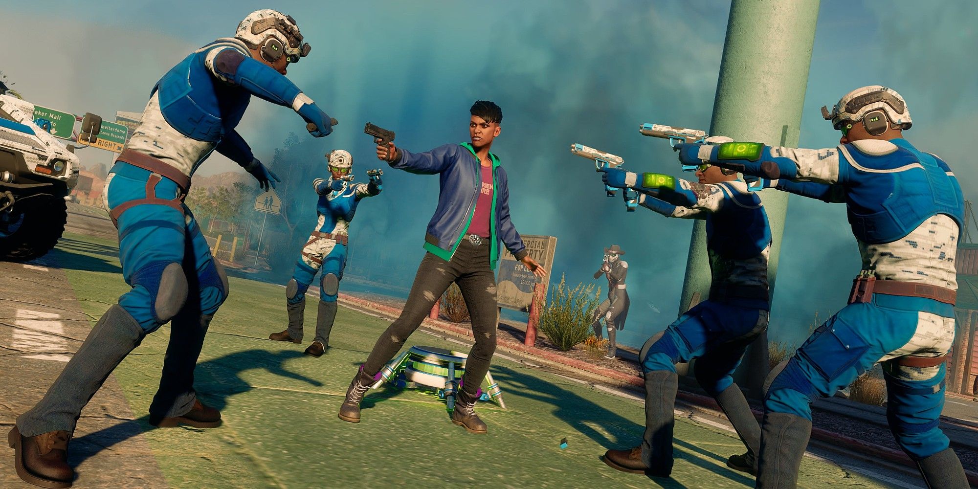 Saints Row Main Character Got Caught Up And Surrounded By Enemies