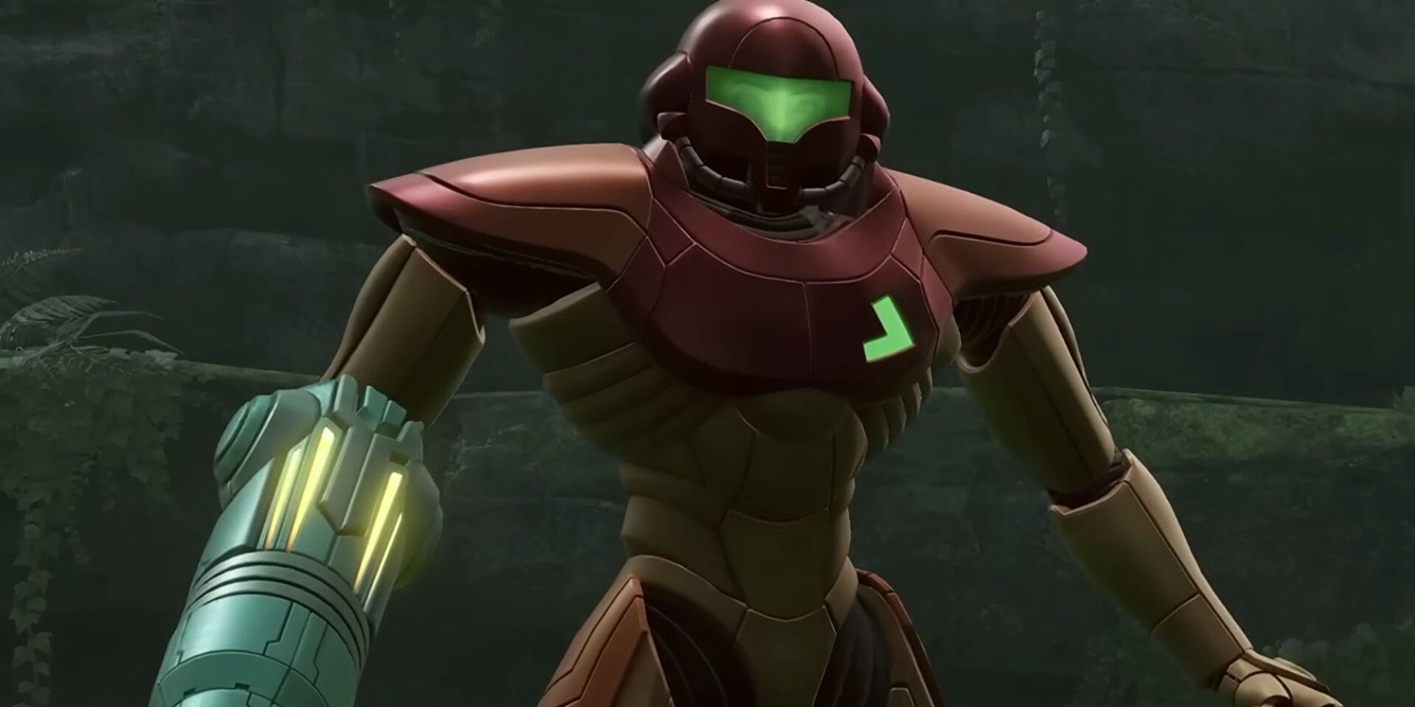 Samus Aran in a suit in Metroid Prime