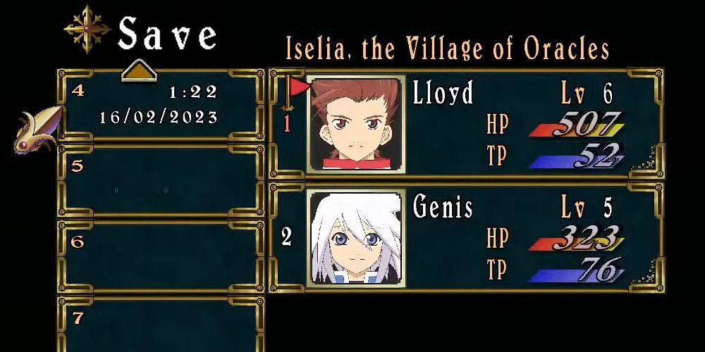 Save Screen Time and Date as well as Lloyd and Genis Status Screen