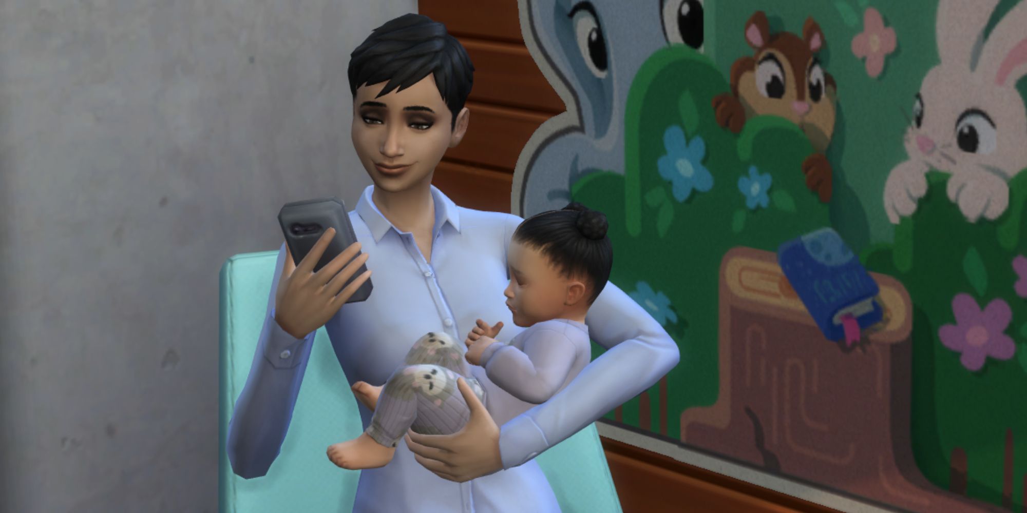 Sims 4 Growing Together Preview Infant Napping in arms