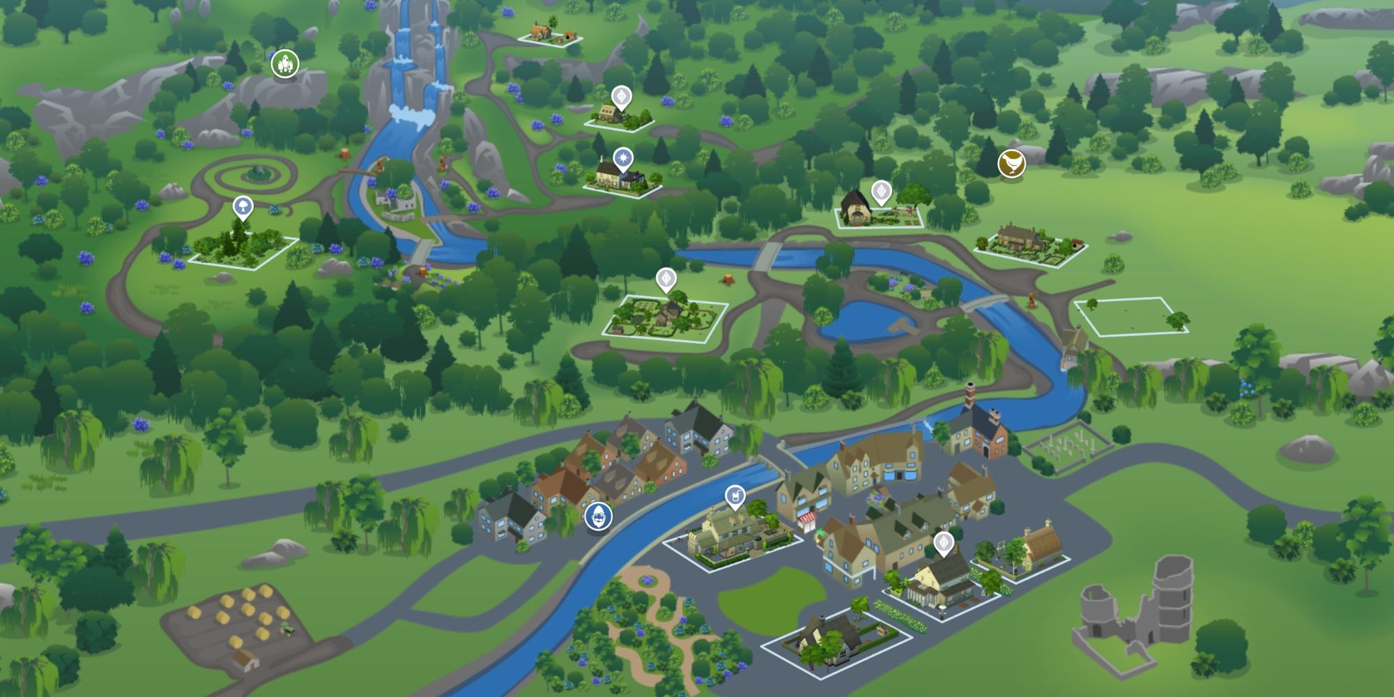 نقشه جهانی Sims 4 Henford On Bagley.