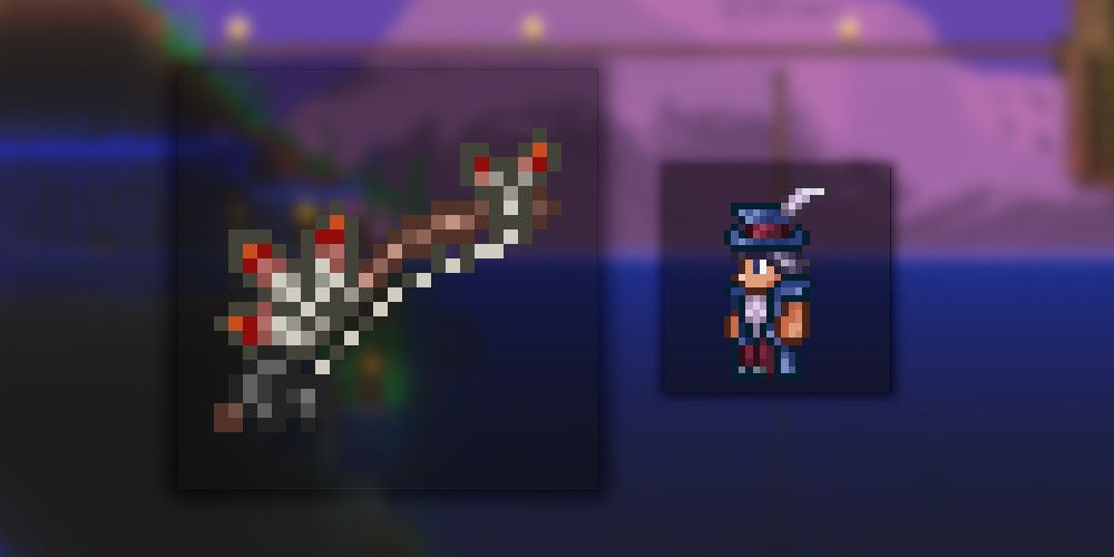 Sitting Duck's Fishing Pole and Traveling Merchant from Terraria