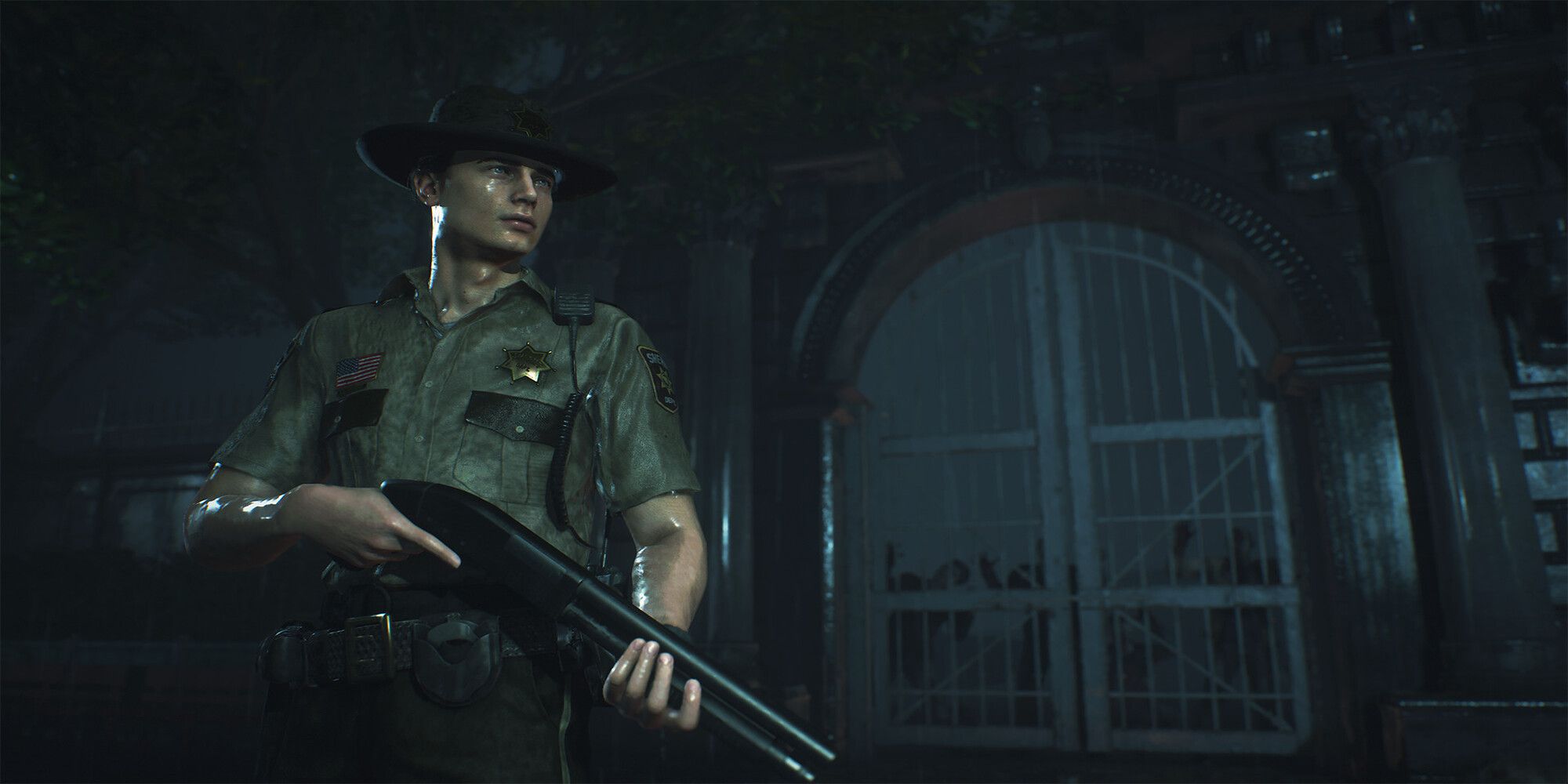 A screenshot of Arklay Sheriff Leon.