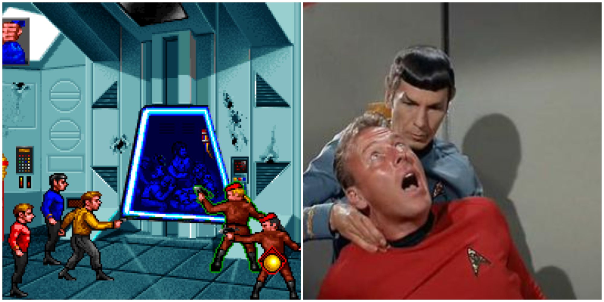 Star Trek 25th Anniversary and Spock Vulcan Nerve Pinching Kirk