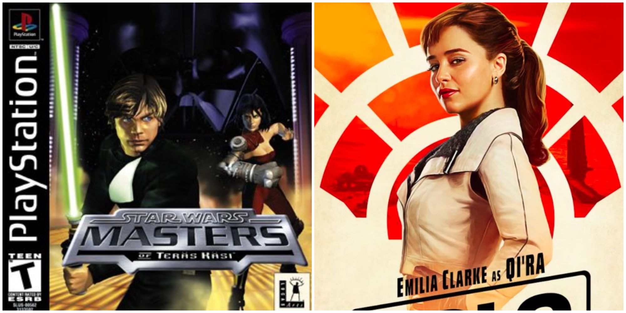 Star Wars Masters Of Tera Kasi and Emila Clarke as Qi'ra in Solo