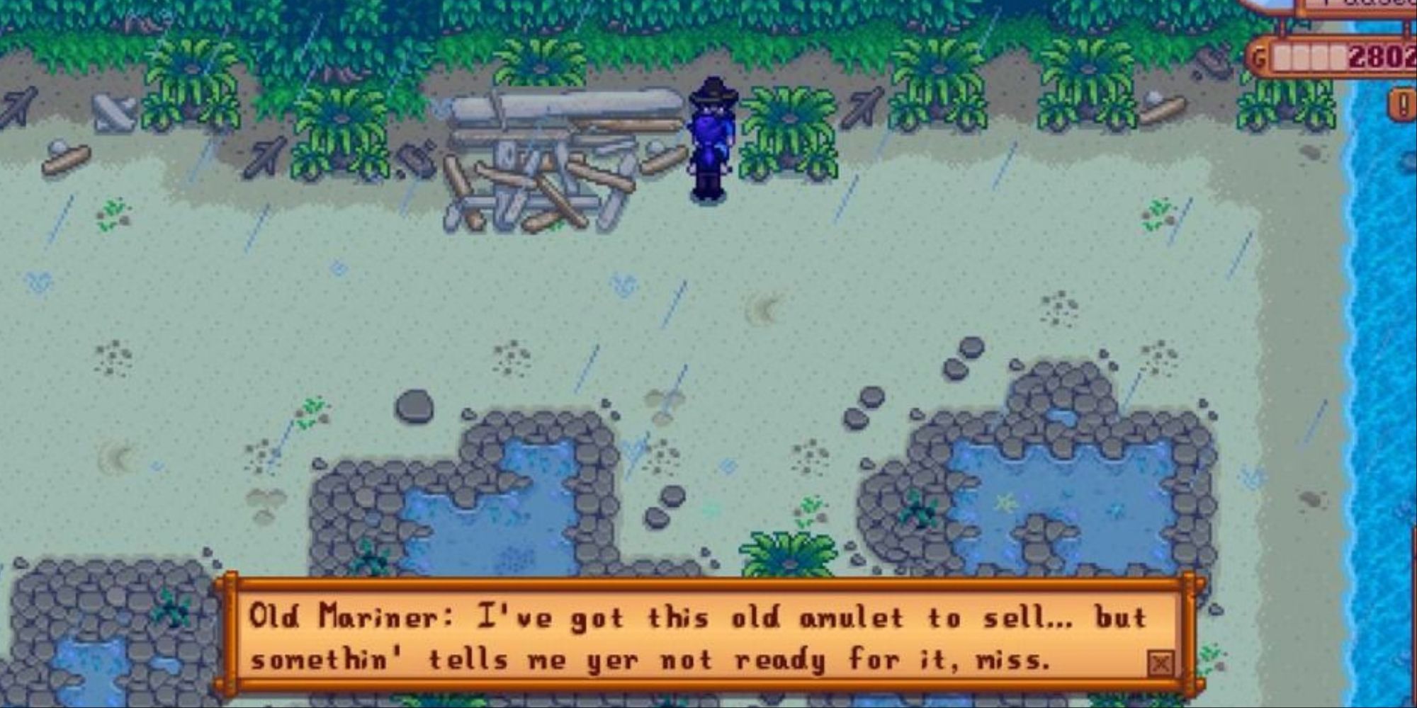 Stardew Valley - Talking to the Old mariner