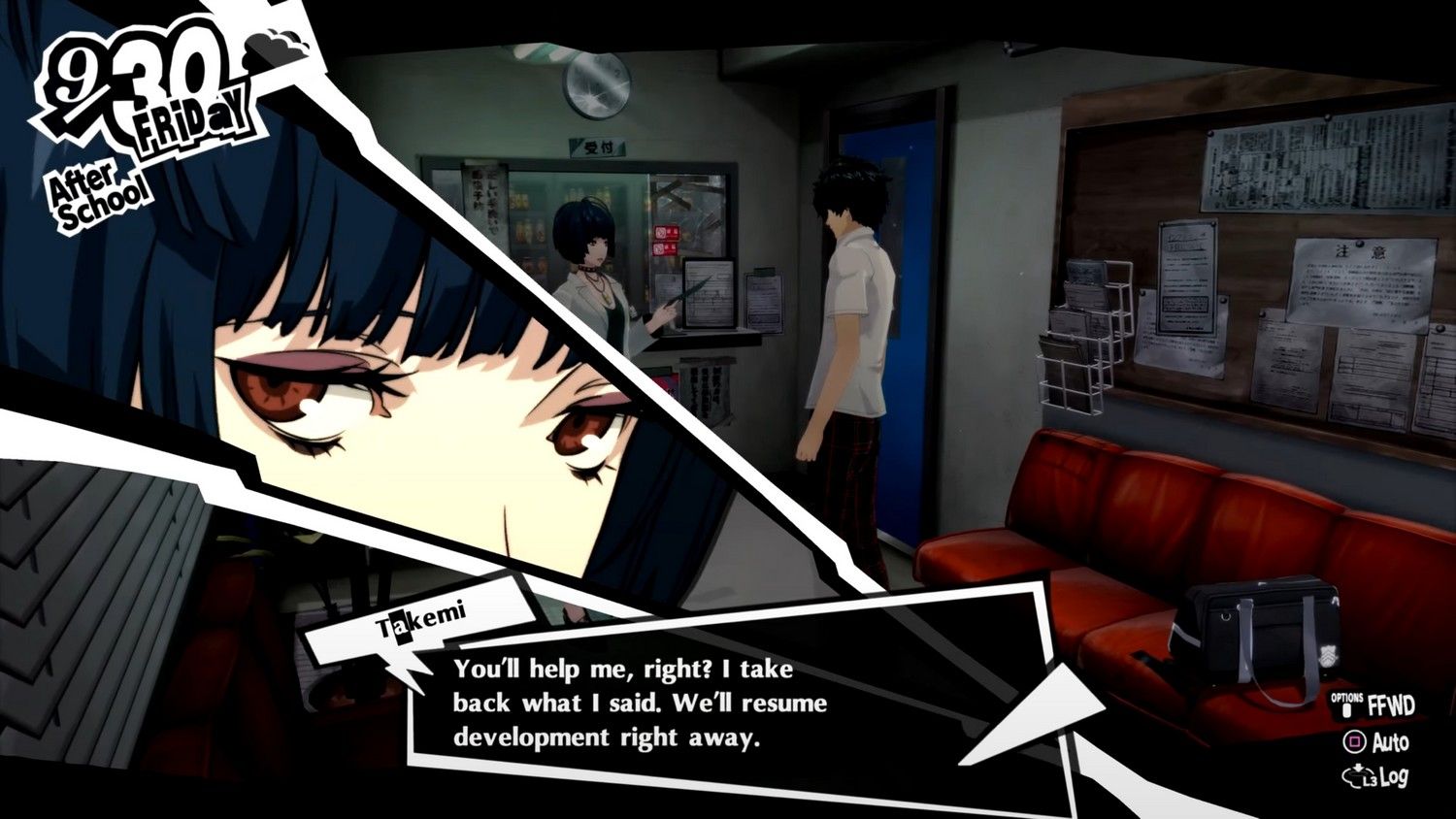 takemi and joker at her clinic as takemi resumes the work on her experimental medicine in persona 5 royal