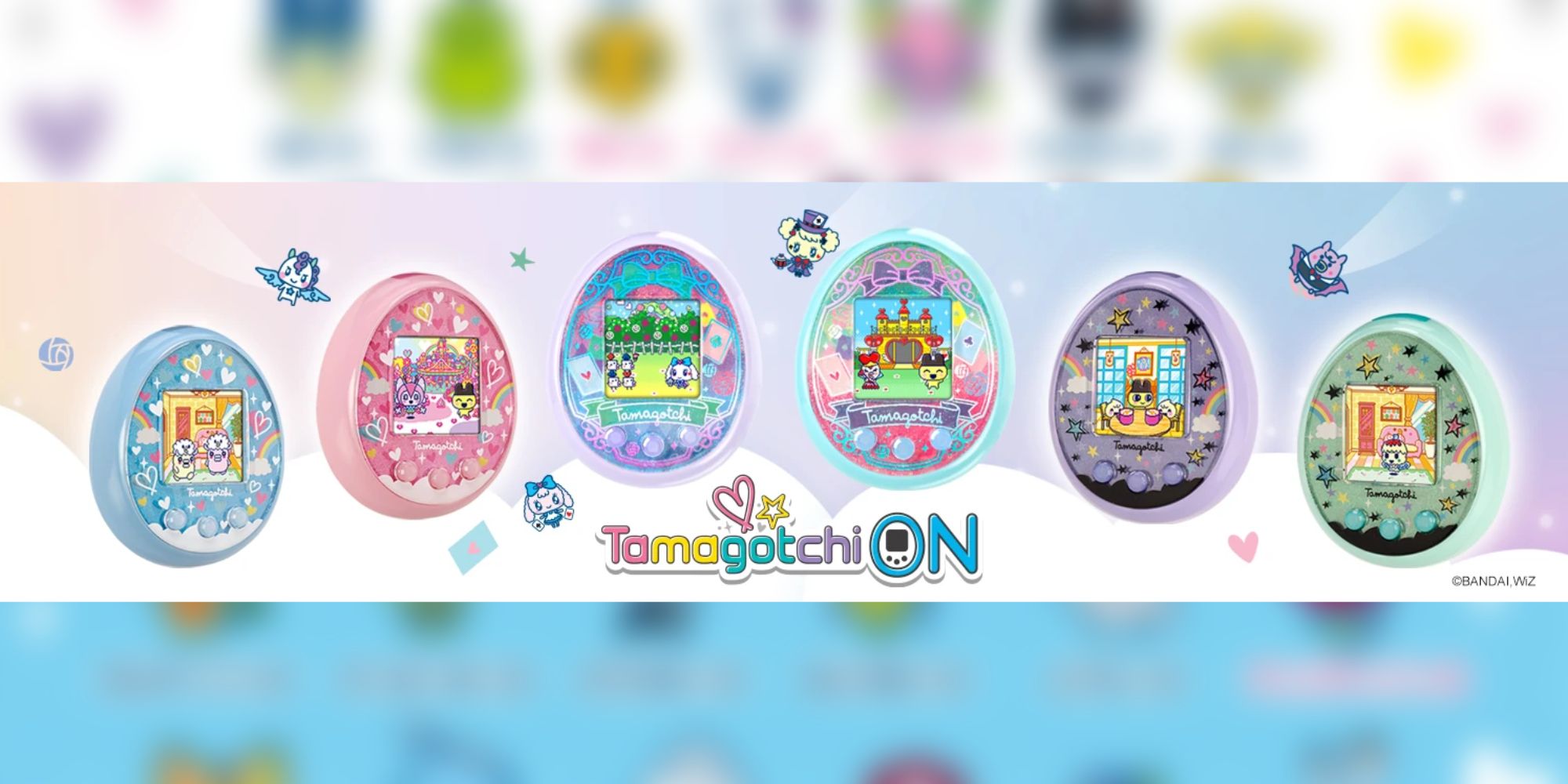 Tamagotchi On models in a promotional image