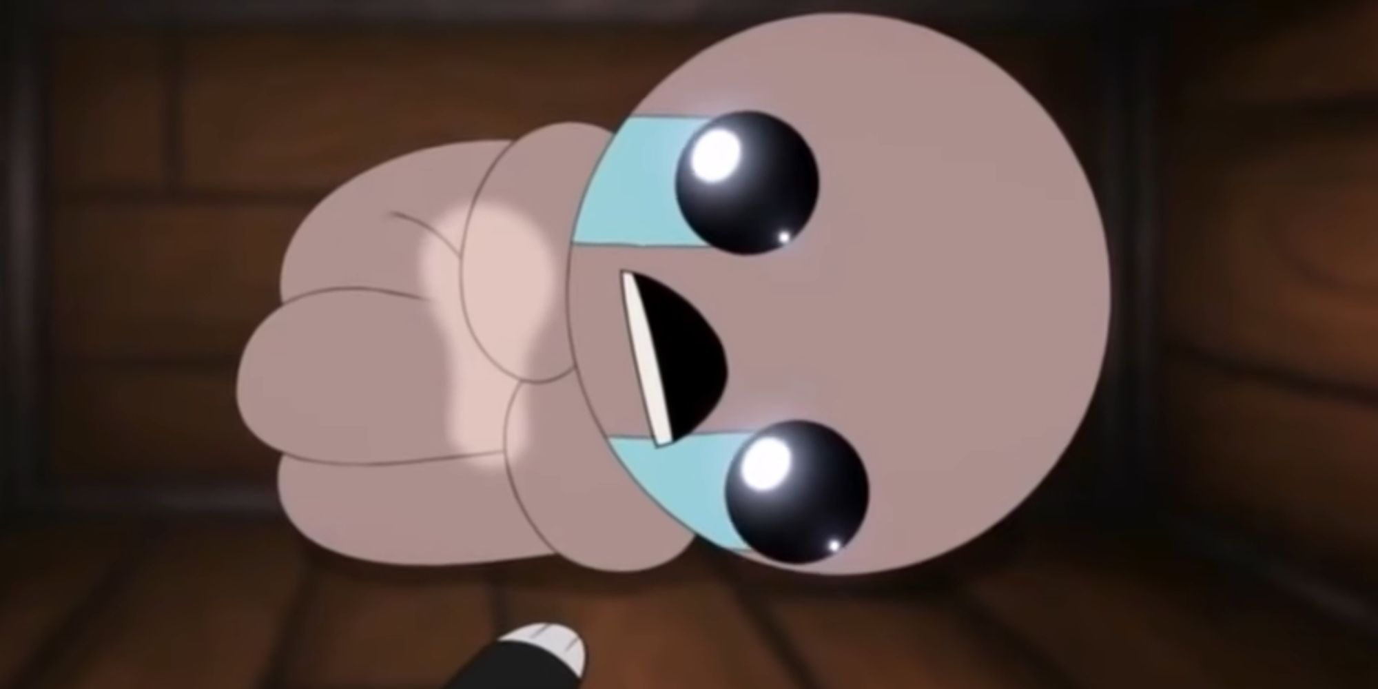 The Binding of Isaac Ending - Isaac in a chest with Guppy reaching for him