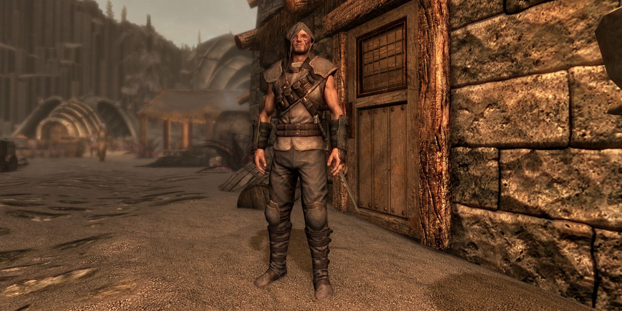 The player wearing the Blackguard Armor Set In Skyrim