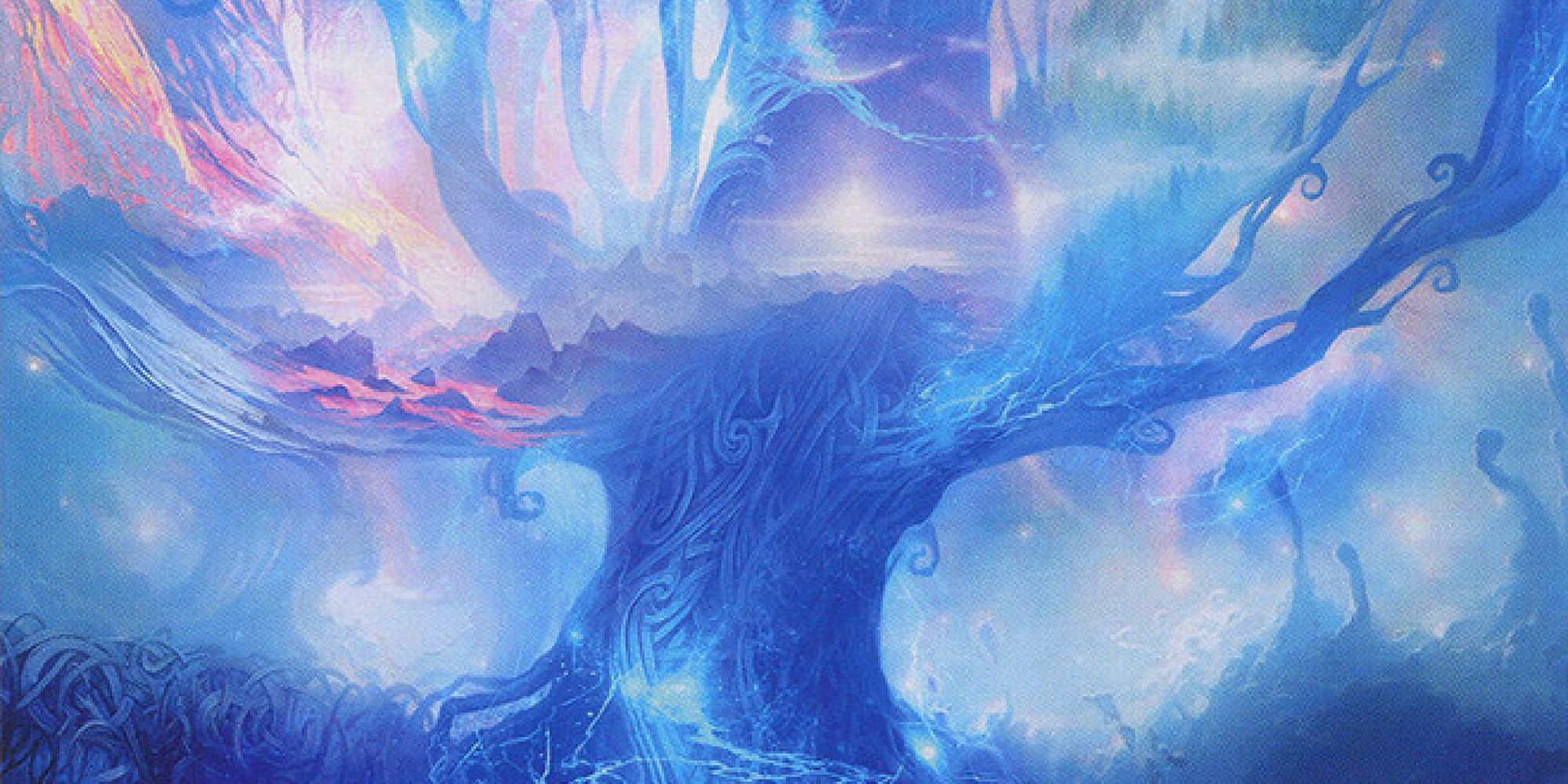 Image of the The World Tree card in Magic: The Gathering, with art by Anastasia Ovchinnikova