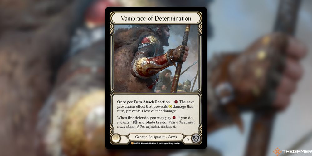 Vambrace Of Determination Card From Flesh And Blood