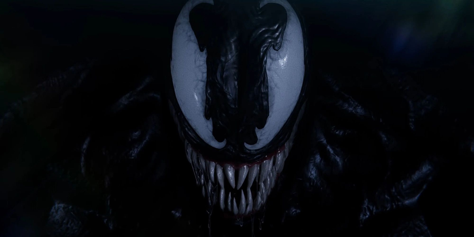 A closeup of Venom from Marvel's Spider-Man 2