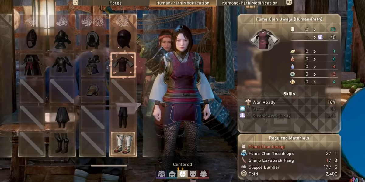 Wild Hearts: Female Character Wearing The Fuma Clan Armor Set
