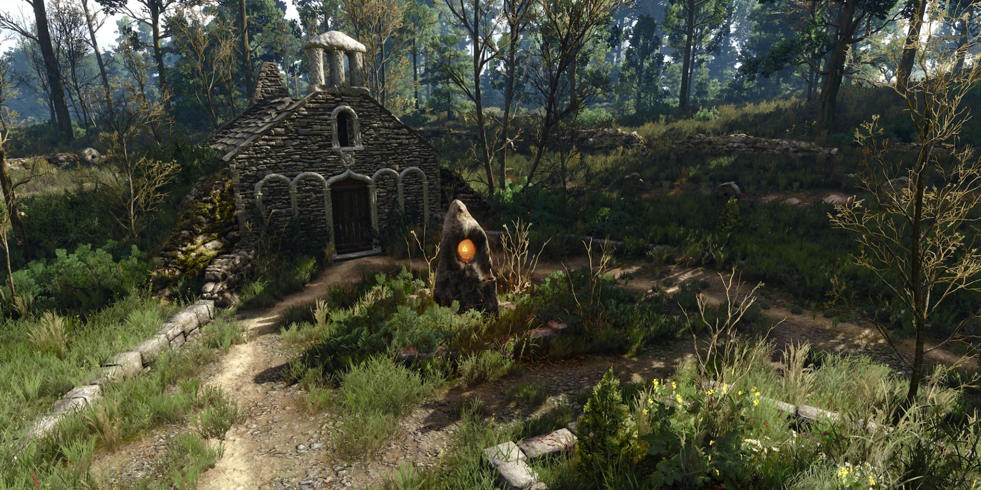 Скриншот «Ведьмак 3», показывающий Белый Сад, Место Силы Два