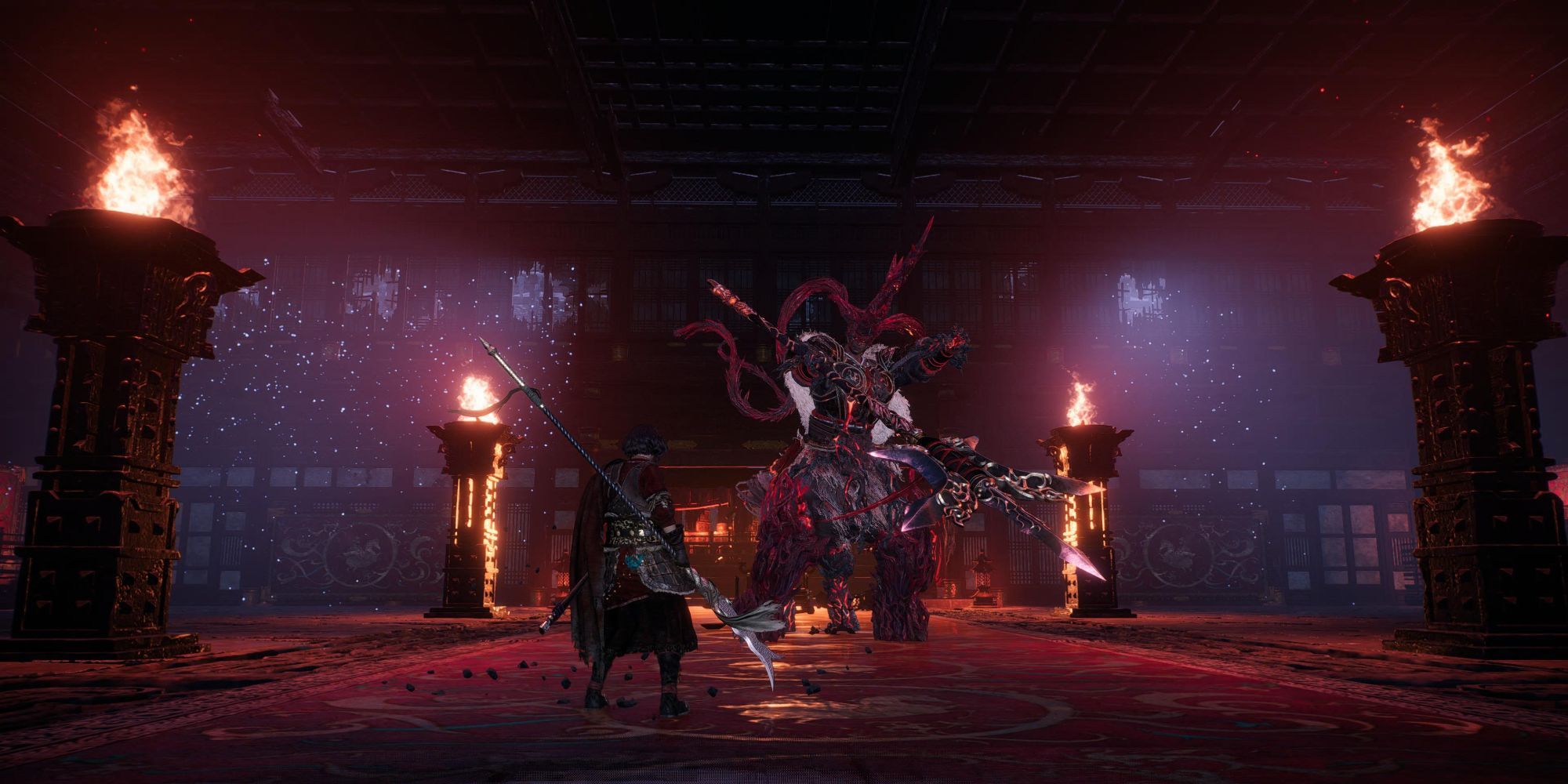 Wo Long: Fallen Dynasty - Lu Bu transforms into a demon and looks on at us as the fight begins