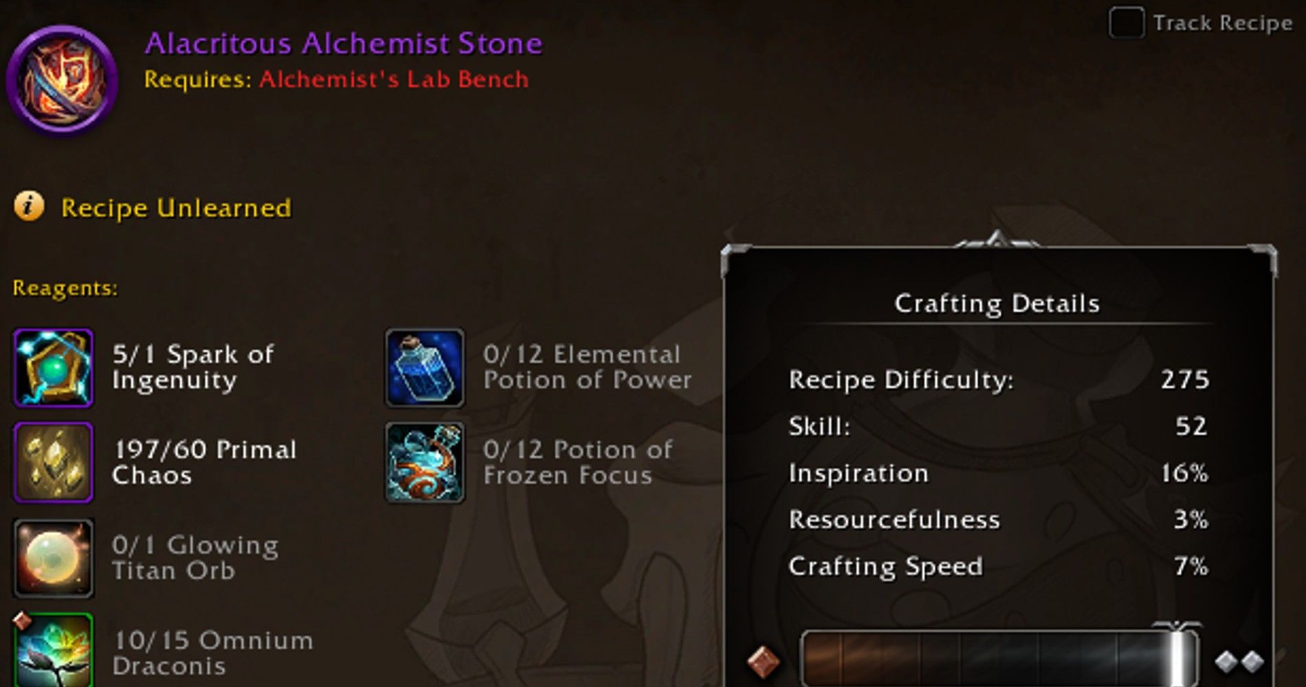 tidal alchemist stone wow